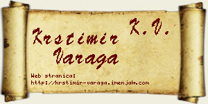 Krstimir Varaga vizit kartica